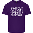 70th Birthday 70 Year Old This Is What Mens Cotton T-Shirt Tee Top Purple