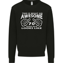 70th Birthday 70 Year Old This Is What Mens Sweatshirt Jumper Black