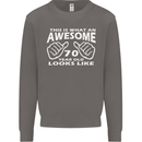 70th Birthday 70 Year Old This Is What Mens Sweatshirt Jumper Charcoal