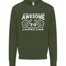 70th Birthday 70 Year Old This Is What Mens Sweatshirt Jumper Forest Green
