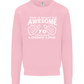 70th Birthday 70 Year Old This Is What Mens Sweatshirt Jumper Light Pink