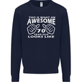 70th Birthday 70 Year Old This Is What Mens Sweatshirt Jumper Navy Blue
