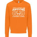 70th Birthday 70 Year Old This Is What Mens Sweatshirt Jumper Orange