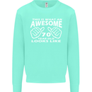 70th Birthday 70 Year Old This Is What Mens Sweatshirt Jumper Peppermint