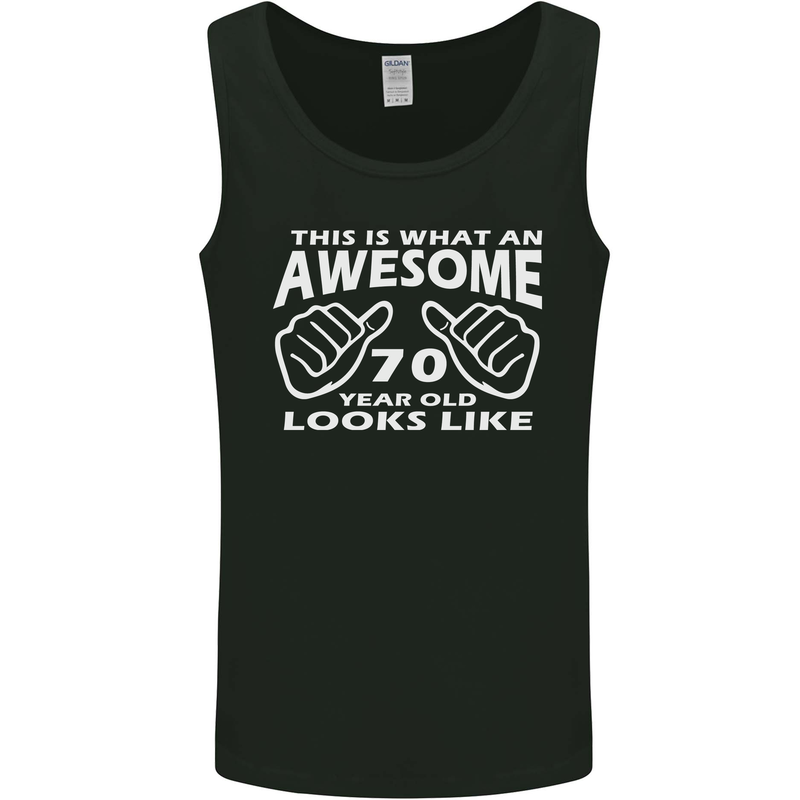 70th Birthday 70 Year Old This Is What Mens Vest Tank Top Black