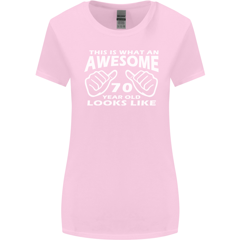 70th Birthday 70 Year Old This Is What Womens Wider Cut T-Shirt Light Pink