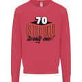 70th Birthday 70 is the New 21 Funny Kids Sweatshirt Jumper Heliconia