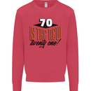 70th Birthday 70 is the New 21 Funny Kids Sweatshirt Jumper Heliconia