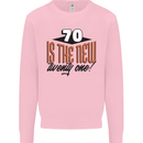 70th Birthday 70 is the New 21 Funny Kids Sweatshirt Jumper Light Pink