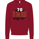 70th Birthday 70 is the New 21 Funny Kids Sweatshirt Jumper Red