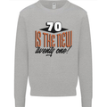 70th Birthday 70 is the New 21 Funny Kids Sweatshirt Jumper Sports Grey