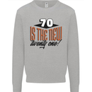 70th Birthday 70 is the New 21 Funny Kids Sweatshirt Jumper Sports Grey