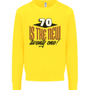 70th Birthday 70 is the New 21 Funny Kids Sweatshirt Jumper Yellow