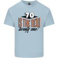 70th Birthday 70 is the New 21 Funny Kids T-Shirt Childrens Light Blue