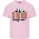 70th Birthday 70 is the New 21 Funny Kids T-Shirt Childrens Light Pink