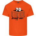70th Birthday 70 is the New 21 Funny Kids T-Shirt Childrens Orange