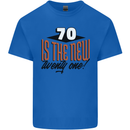 70th Birthday 70 is the New 21 Funny Kids T-Shirt Childrens Royal Blue