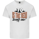 70th Birthday 70 is the New 21 Funny Kids T-Shirt Childrens White