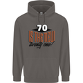 70th Birthday 70 is the New 21 Funny Mens 80% Cotton Hoodie Charcoal