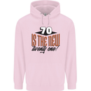 70th Birthday 70 is the New 21 Funny Mens 80% Cotton Hoodie Light Pink