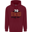 70th Birthday 70 is the New 21 Funny Mens 80% Cotton Hoodie Maroon