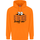 70th Birthday 70 is the New 21 Funny Mens 80% Cotton Hoodie Orange