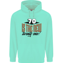70th Birthday 70 is the New 21 Funny Mens 80% Cotton Hoodie Peppermint