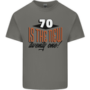 70th Birthday 70 is the New 21 Funny Mens Cotton T-Shirt Tee Top Charcoal