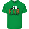 70th Birthday 70 is the New 21 Funny Mens Cotton T-Shirt Tee Top Irish Green