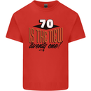 70th Birthday 70 is the New 21 Funny Mens Cotton T-Shirt Tee Top Red