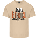 70th Birthday 70 is the New 21 Funny Mens Cotton T-Shirt Tee Top Sand