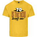 70th Birthday 70 is the New 21 Funny Mens Cotton T-Shirt Tee Top Yellow
