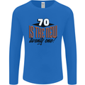 70th Birthday 70 is the New 21 Funny Mens Long Sleeve T-Shirt Royal Blue
