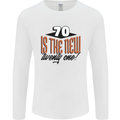 70th Birthday 70 is the New 21 Funny Mens Long Sleeve T-Shirt White