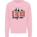 70th Birthday 70 is the New 21 Funny Mens Sweatshirt Jumper Light Pink