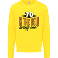 70th Birthday 70 is the New 21 Funny Mens Sweatshirt Jumper Yellow