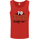 70th Birthday 70 is the New 21 Funny Mens Vest Tank Top Red