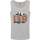 70th Birthday 70 is the New 21 Funny Mens Vest Tank Top Sports Grey