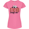 70th Birthday 70 is the New 21 Funny Womens Petite Cut T-Shirt Azalea