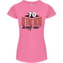 70th Birthday 70 is the New 21 Funny Womens Petite Cut T-Shirt Azalea