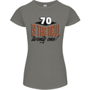 70th Birthday 70 is the New 21 Funny Womens Petite Cut T-Shirt Charcoal