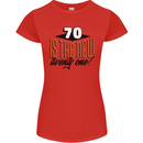 70th Birthday 70 is the New 21 Funny Womens Petite Cut T-Shirt Red