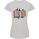 70th Birthday 70 is the New 21 Funny Womens Petite Cut T-Shirt Sports Grey