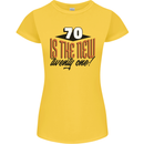 70th Birthday 70 is the New 21 Funny Womens Petite Cut T-Shirt Yellow