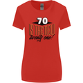 70th Birthday 70 is the New 21 Funny Womens Wider Cut T-Shirt Red
