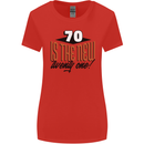 70th Birthday 70 is the New 21 Funny Womens Wider Cut T-Shirt Red
