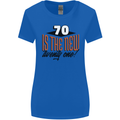70th Birthday 70 is the New 21 Funny Womens Wider Cut T-Shirt Royal Blue