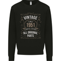 72nd Birthday Limited Edition 1951 Mens Sweatshirt Jumper Black