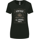 72nd Birthday Limited Edition 1951 Womens Wider Cut T-Shirt Black