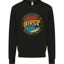 72nd Birthday  Vintage Made In 1951 Mens Sweatshirt Jumper Black